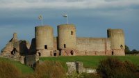 Rhuddlan castle - view from the approach